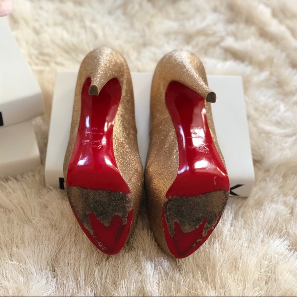Loubuotin Highness 160 mm Gold glitter platform!! - Picture 6 of 13